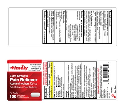 341r Timely Acetaminophen 500mg Bottle Label 100s
